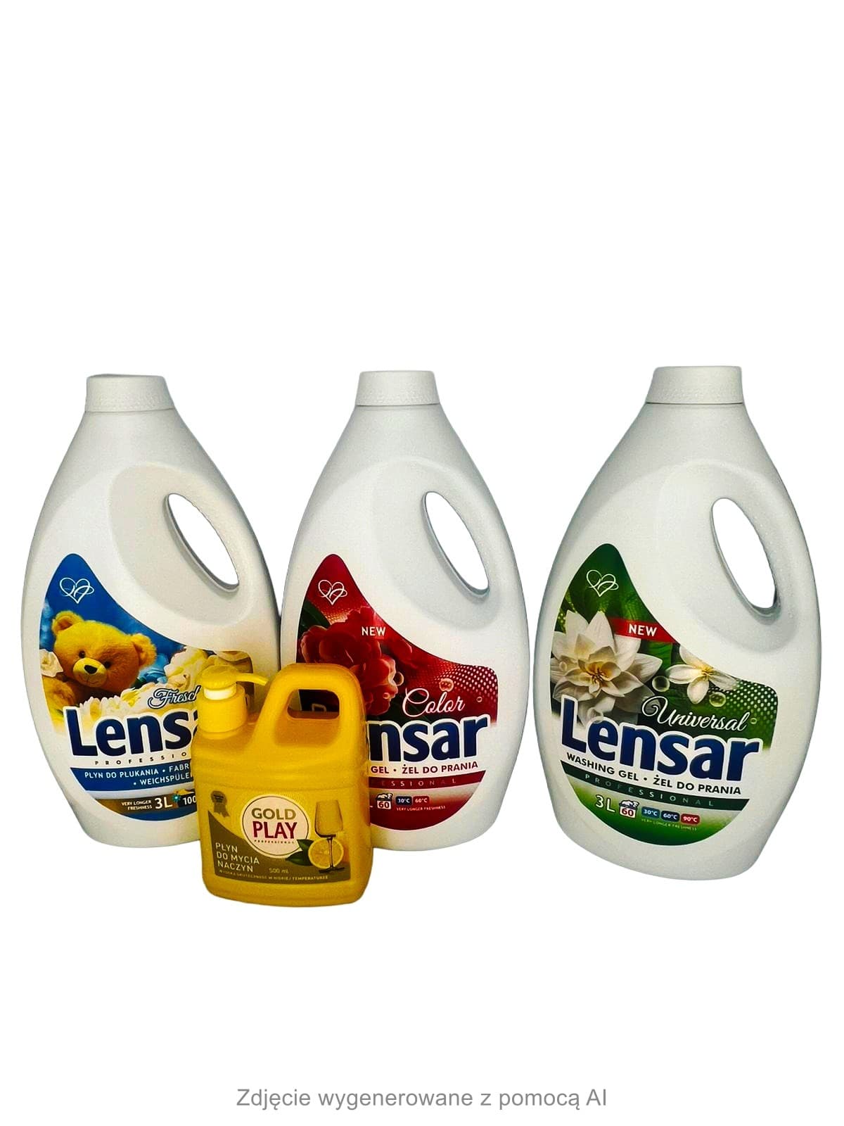Zestaw Lensar 3×3L + GoldPlay Płyn do naczyń 500ml